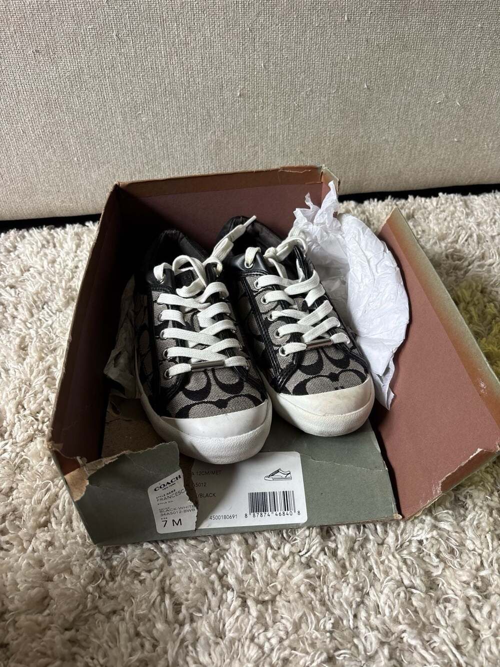 Coach Francesca Signature Jacquard Low Top Sneakers